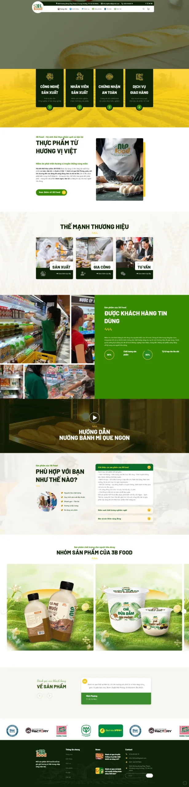 Dự án thiết kế website 3B Food - N3Tech