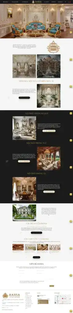 Dự án thiết kế website nội thất Hansa do N3Tech thực hiện