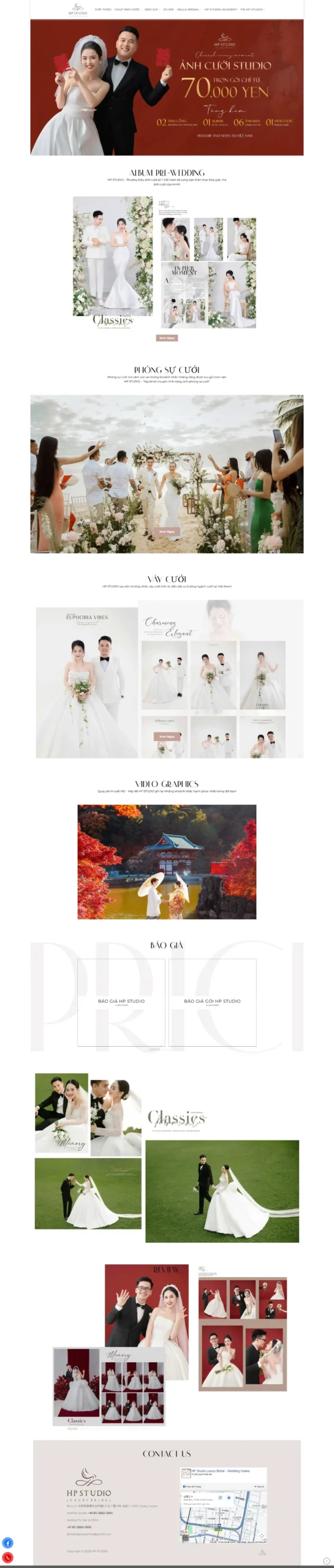 Dự án thiết kế website HP Studio - N3Tech