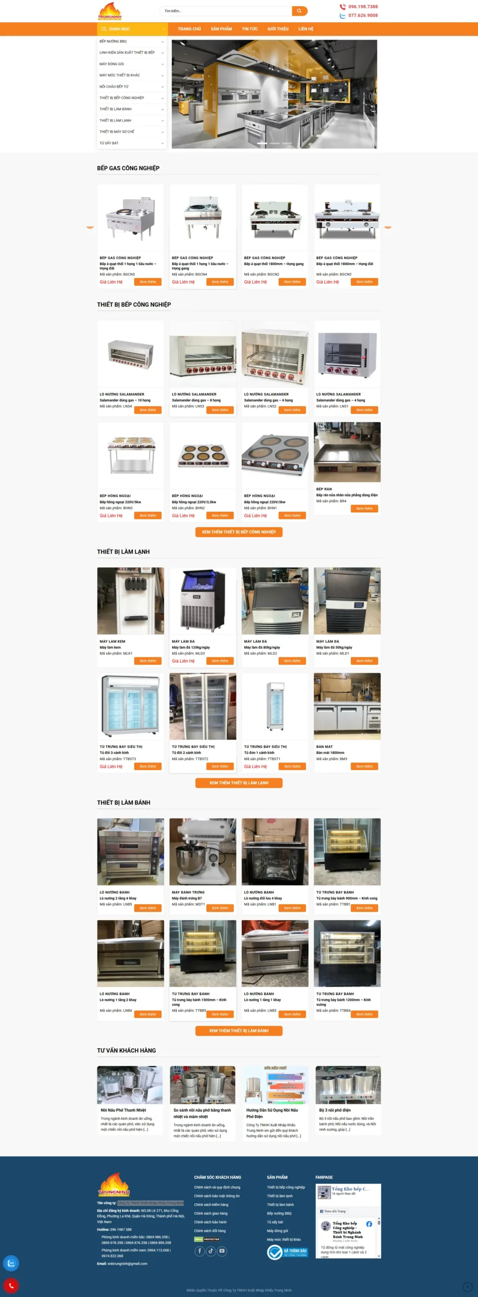 Dự án thiết kế website Xuất Nhập Khẩu Trung Ninh - N3Tech