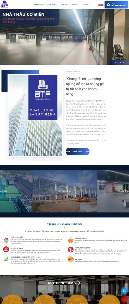 Dự án thiết kế website BTF ME chuẩn SEO uy tín N3Tech dạng cuộn