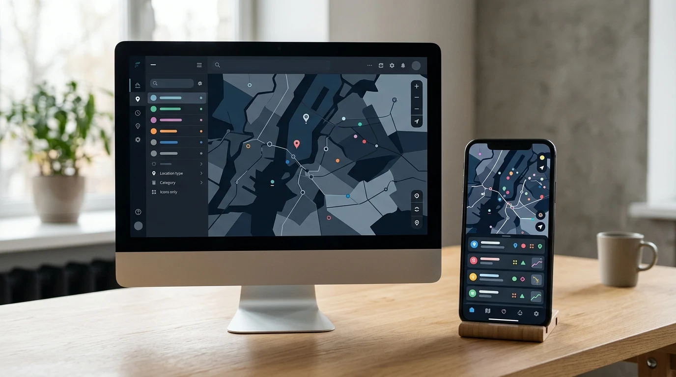 Giao diện tối ưu vị trí Google Maps hiển thị nổi bật trên điện thoại thông minh tại Nam Đàn