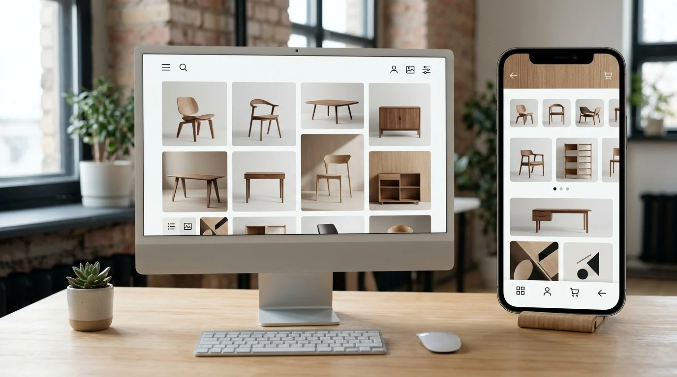Giao diện trang web bán nội thất đồ gỗ bàn ghế tủ bếp chuẩn SEO responsive tại Hoàng Mai